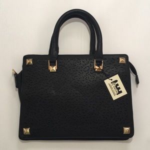 Faux Leather Lap Top Purse